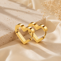 Faithful Heart Hoop Earrings