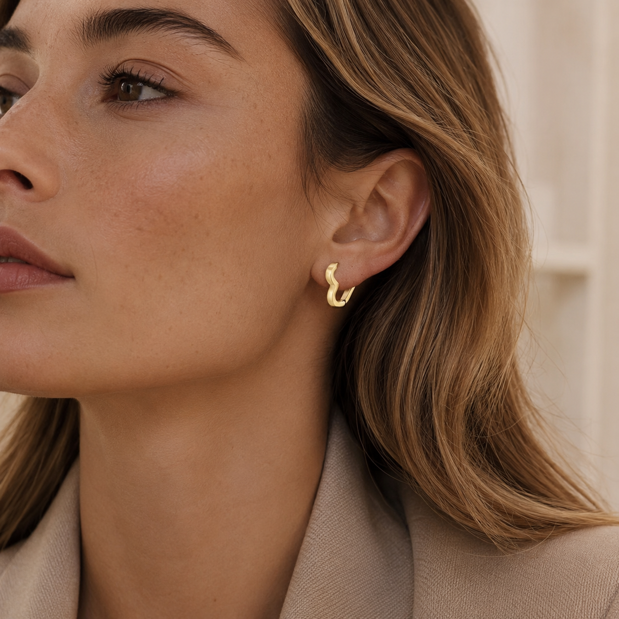 Faithful Heart Hoop Earrings