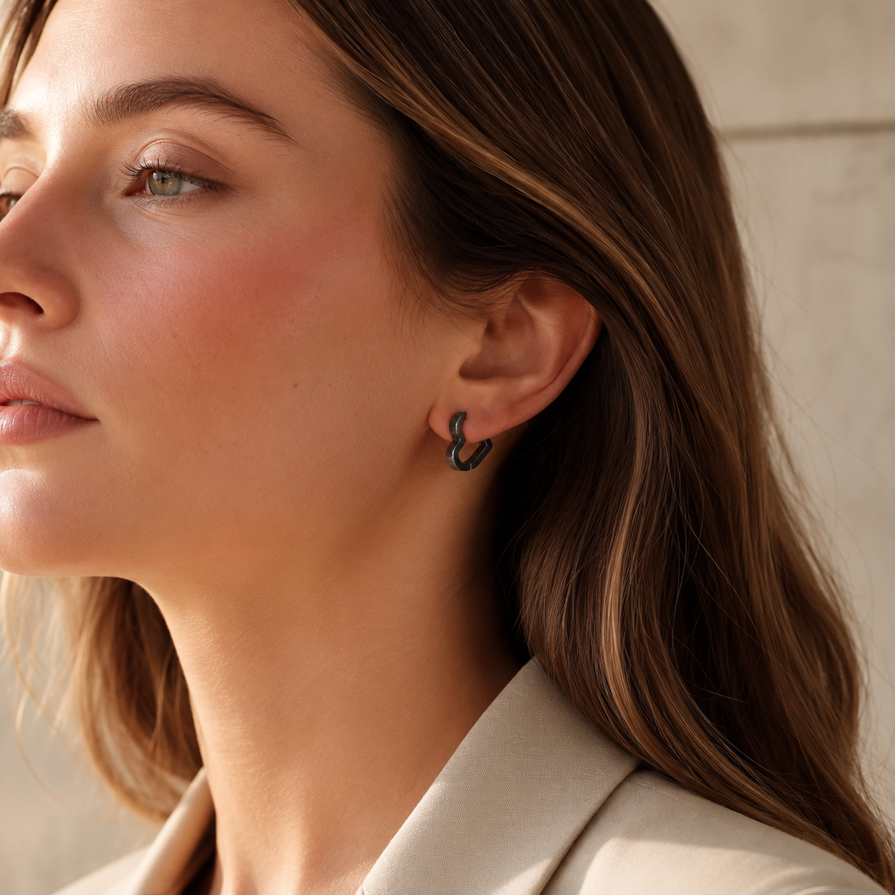 Faithful Heart Hoop Earrings