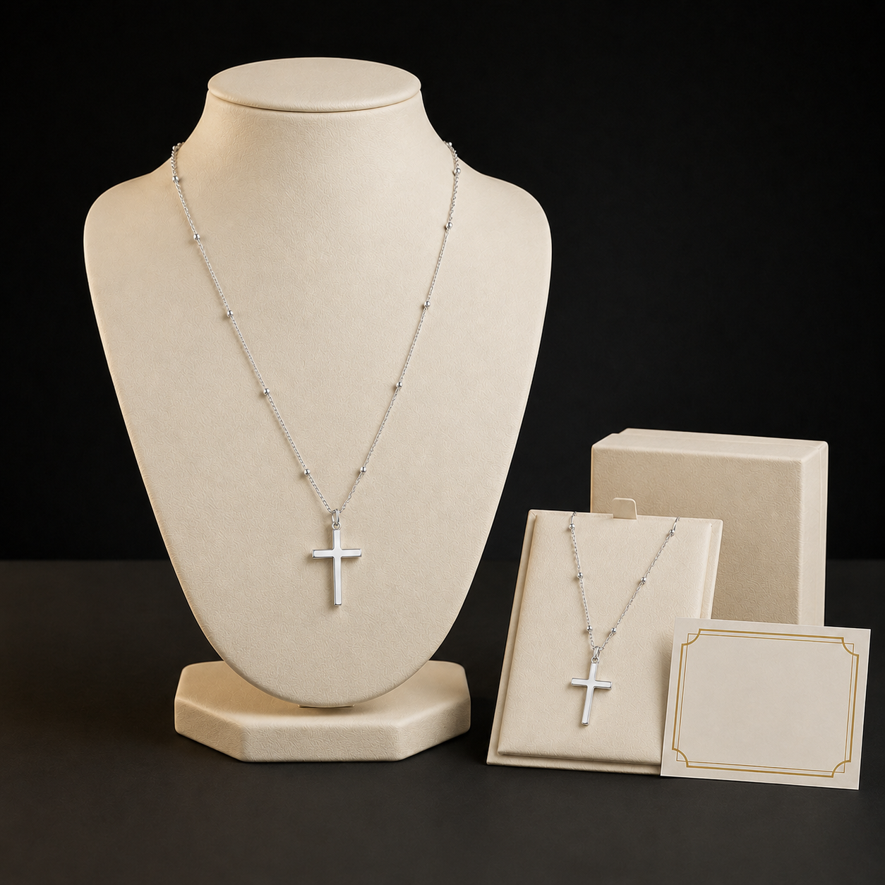 Faithful Heart Cross Necklace