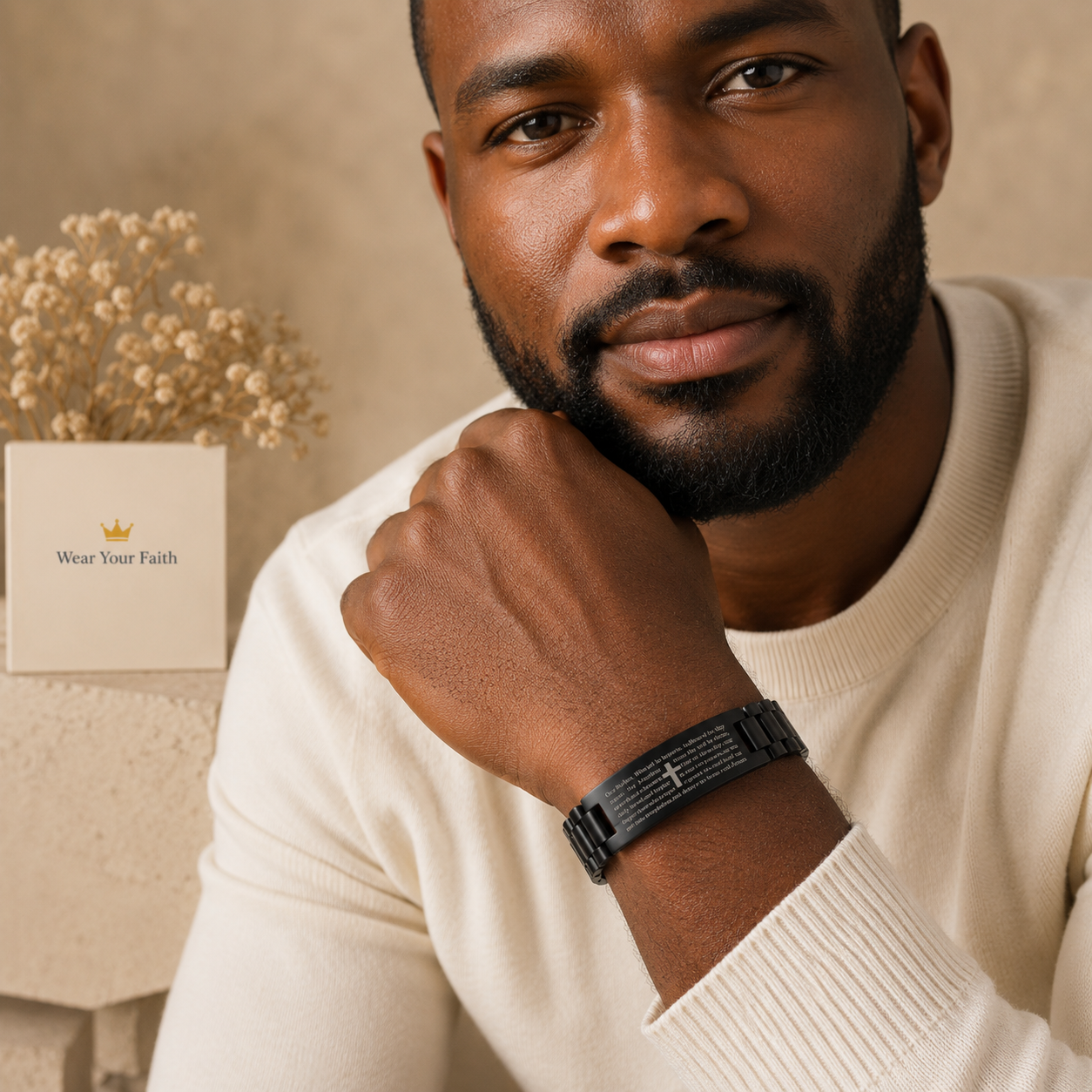 His Prayer Men's ID Bracelet