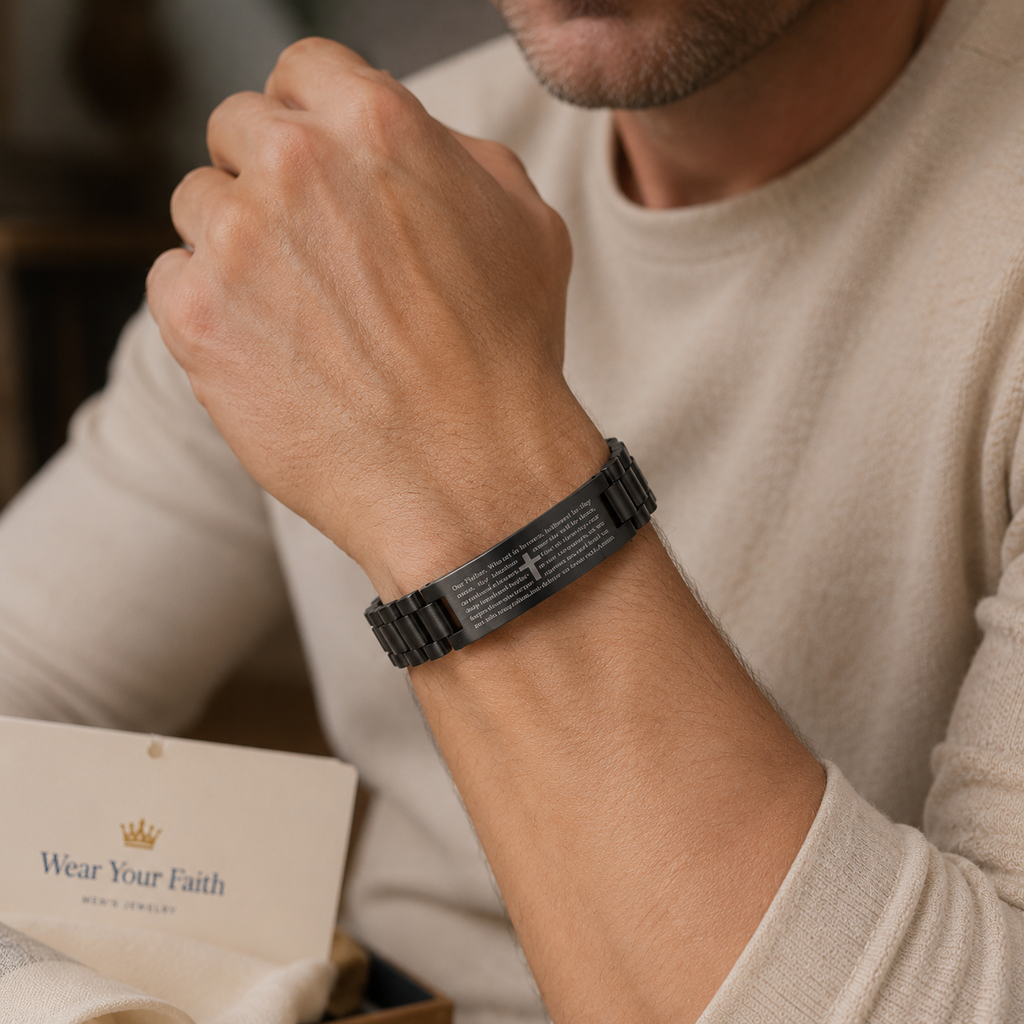 His Prayer Men's ID Bracelet