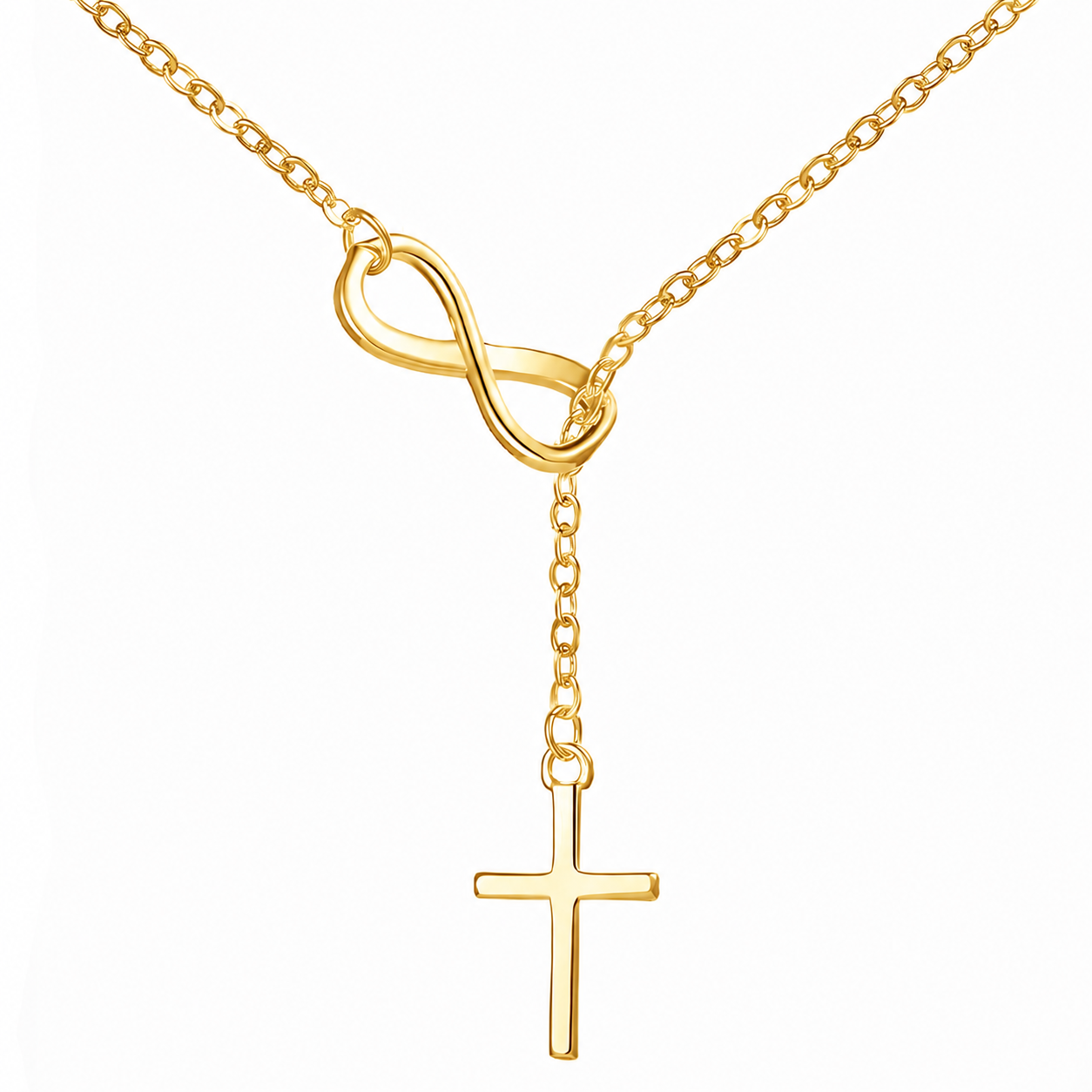 Eternal Faith Infinity Cross Necklace
