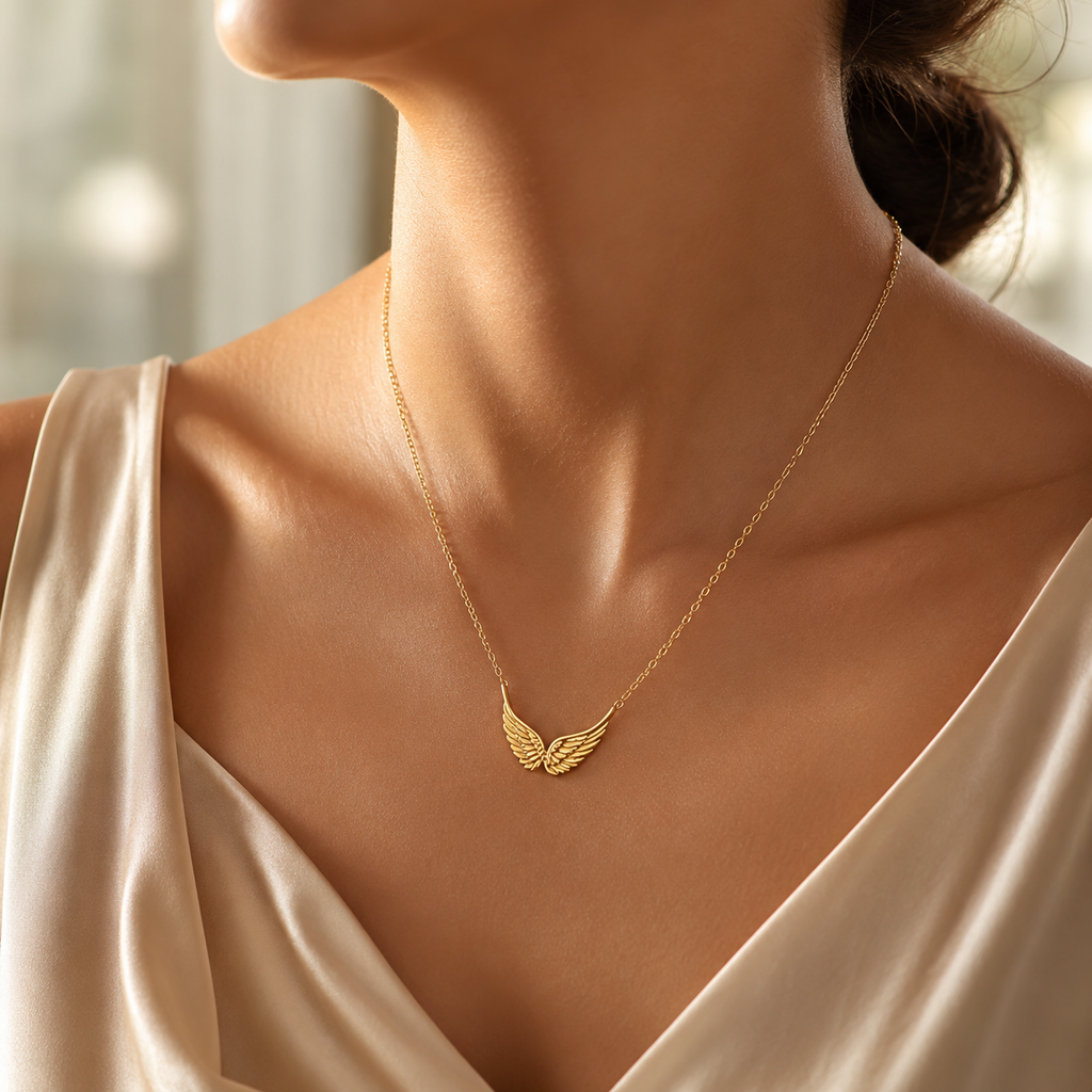 To My Daughter — Angel Wings Necklace