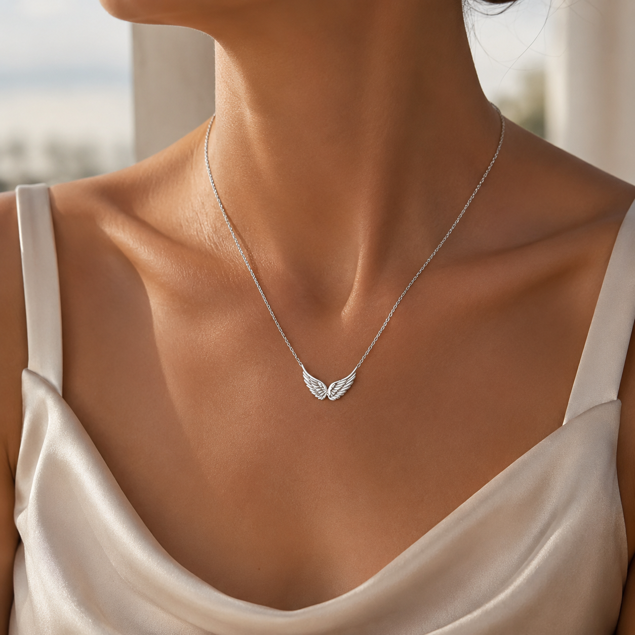 To My Daughter — Angel Wings Necklace