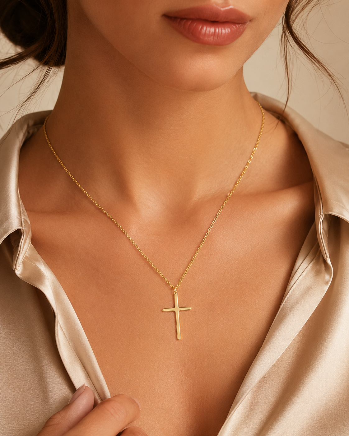 Walk in Grace Dainty Cross Necklace
