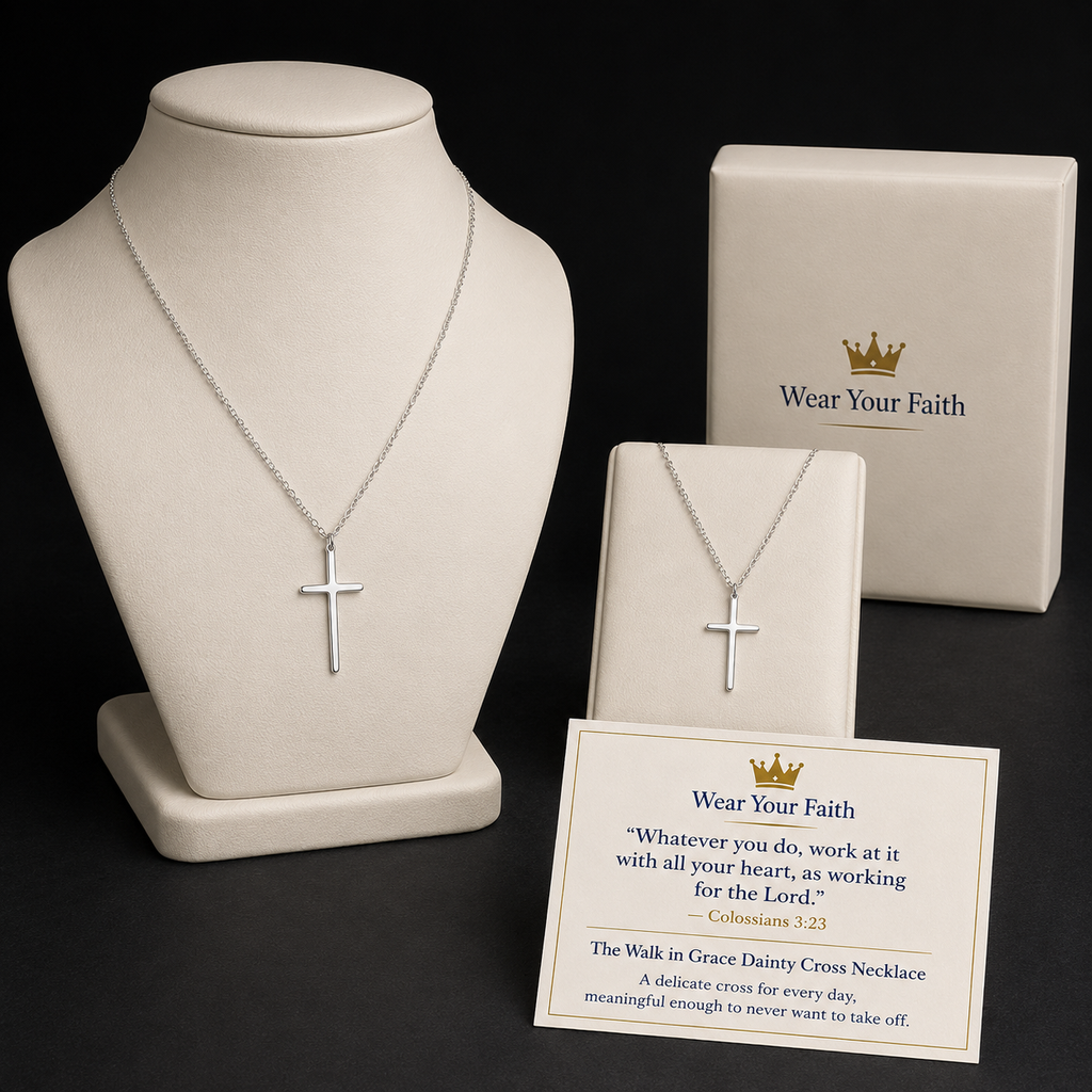 Walk in Grace Dainty Cross Necklace