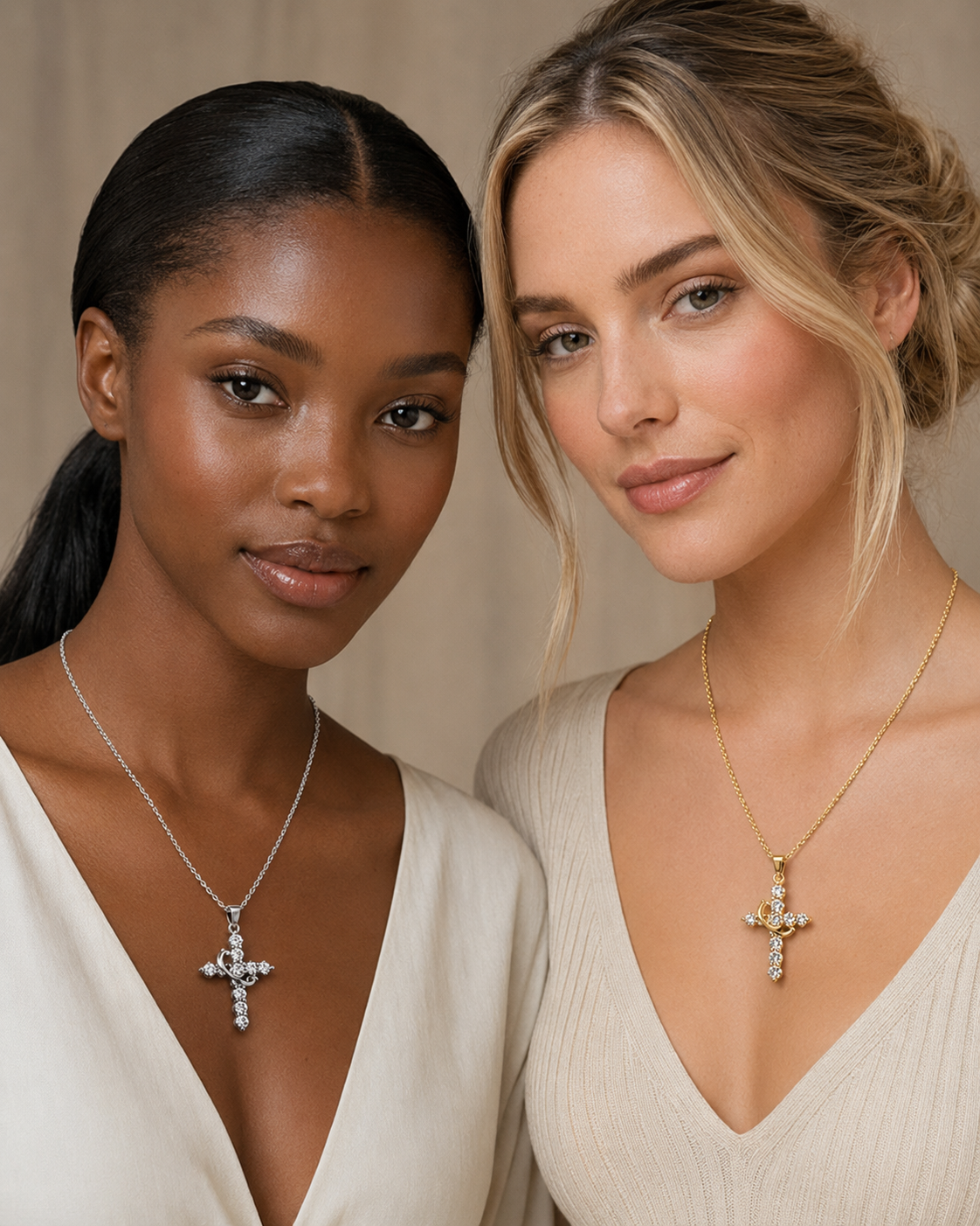 Crowned in His Glory Cross Necklace