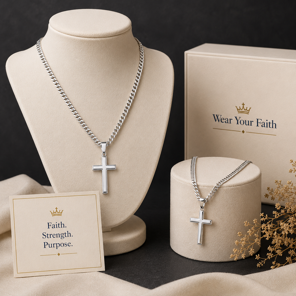 To My Son — Cross Cuban Necklace
