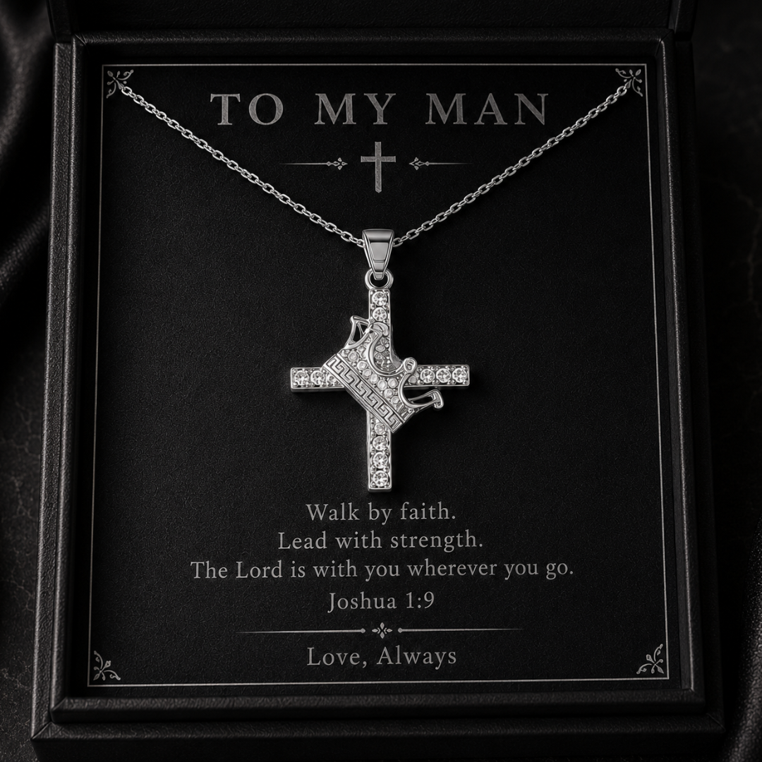 To My Man - Cross Necklace