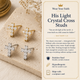 His Light Crystal Cross Studs