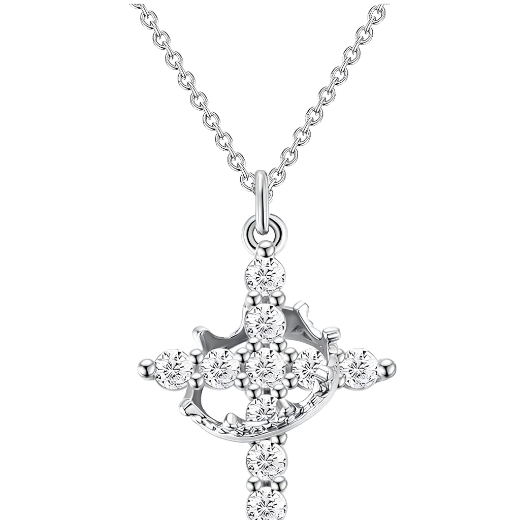 Crowned in His Glory Cross Necklace
