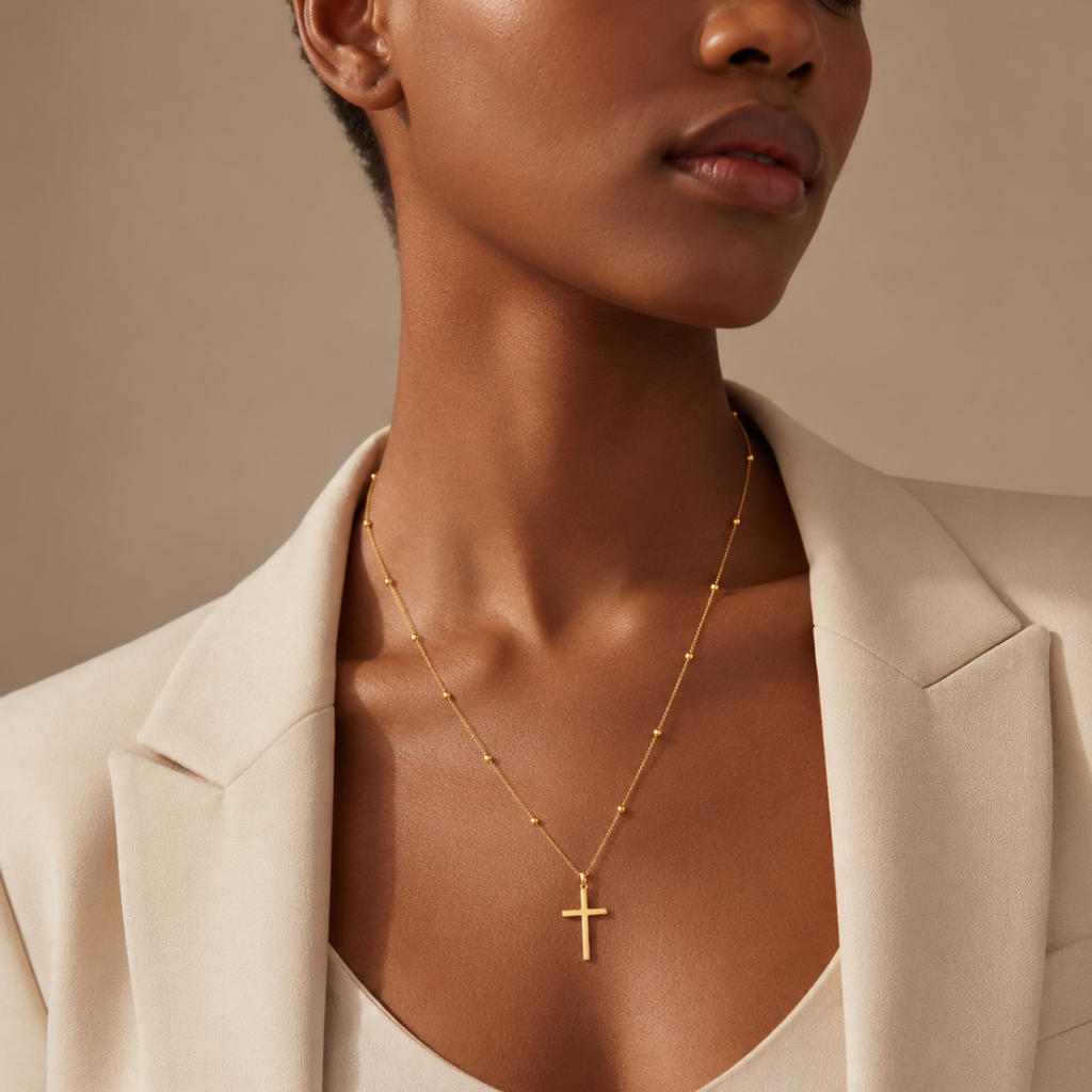 Faithful Heart Cross Necklace