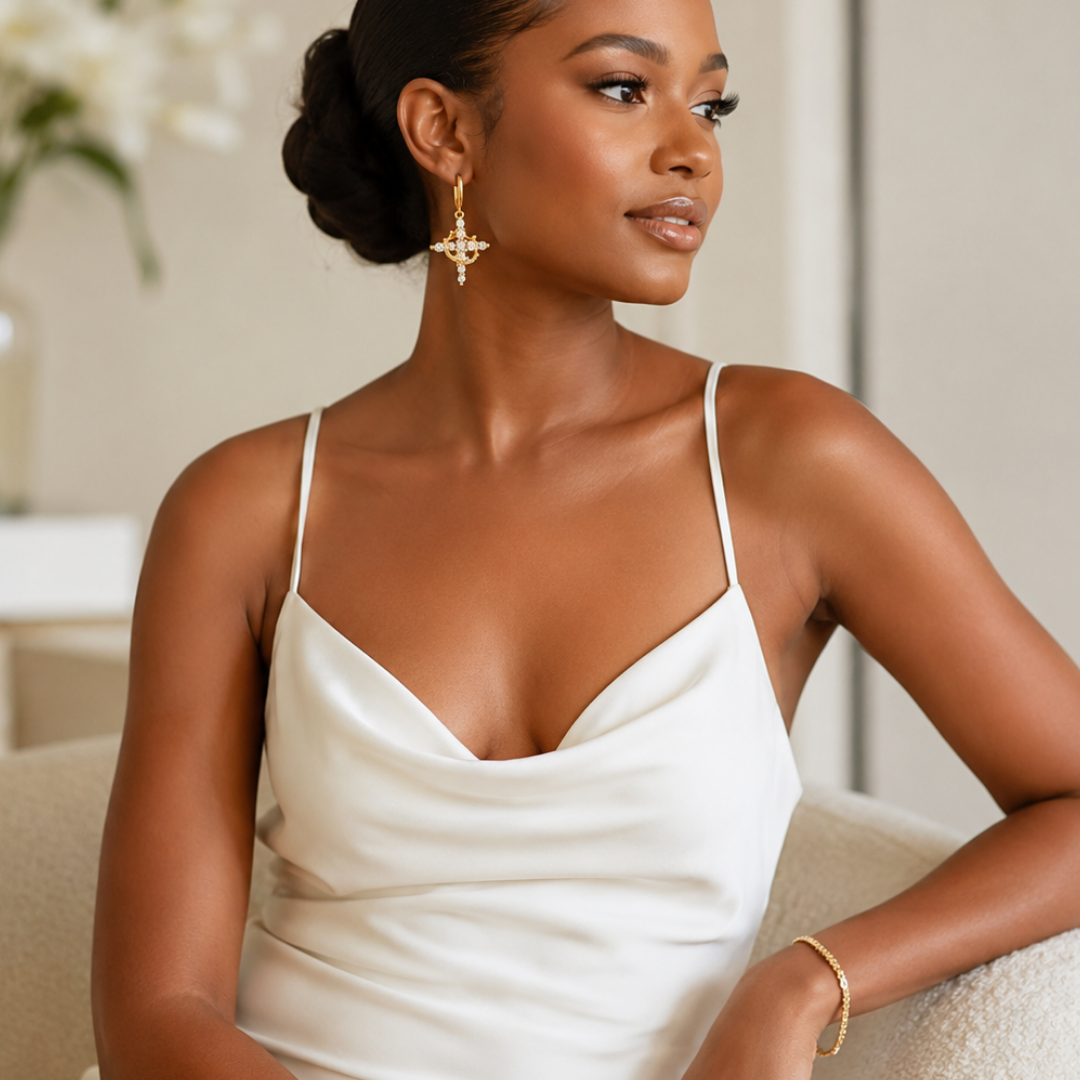 Crown of Grace Drop Earrings