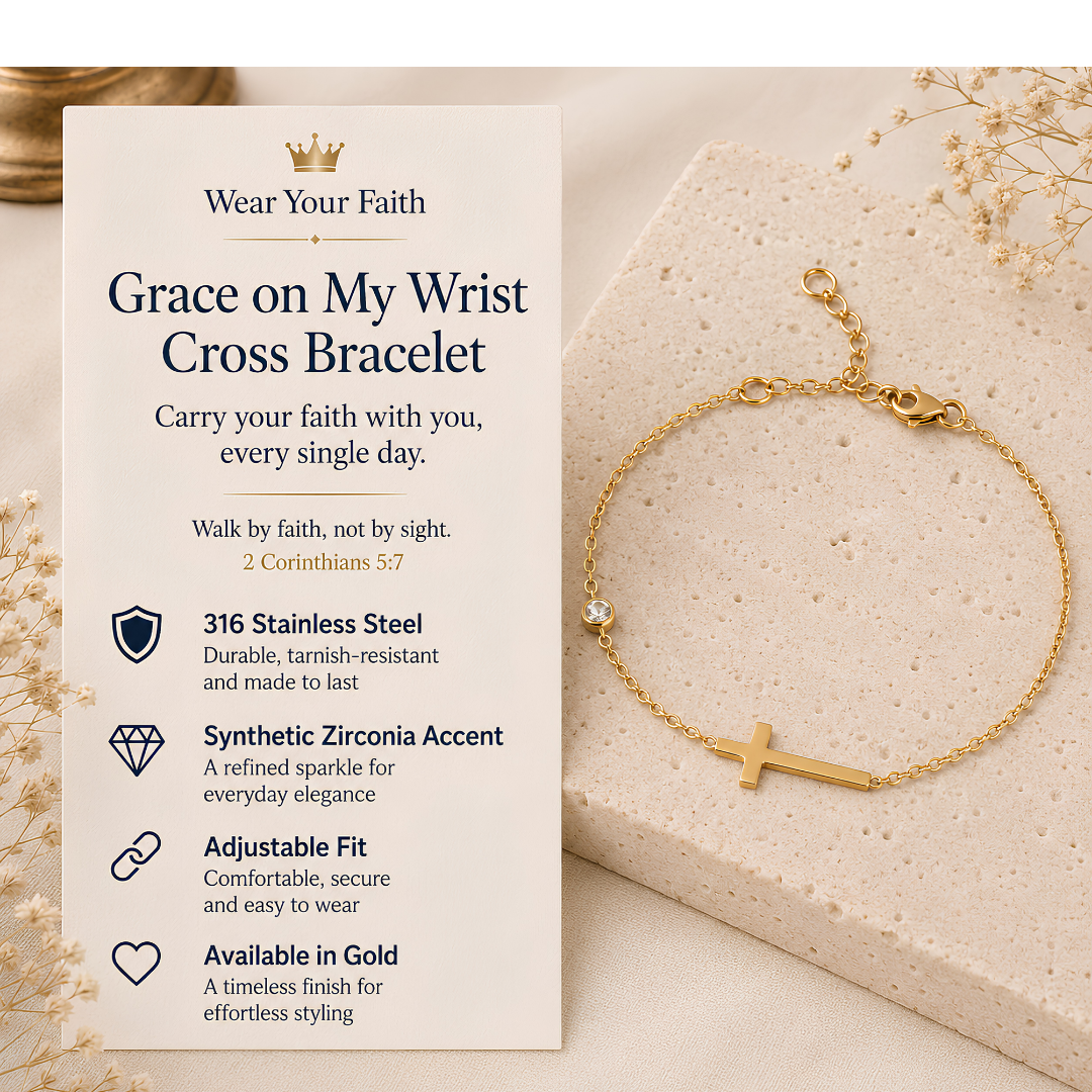 Grace On My Wrist Zirconia Cross Bracelet