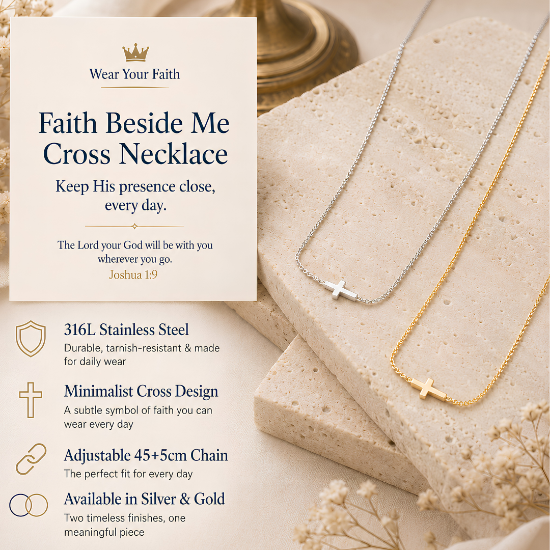 Faith Beside Me Cross Necklace
