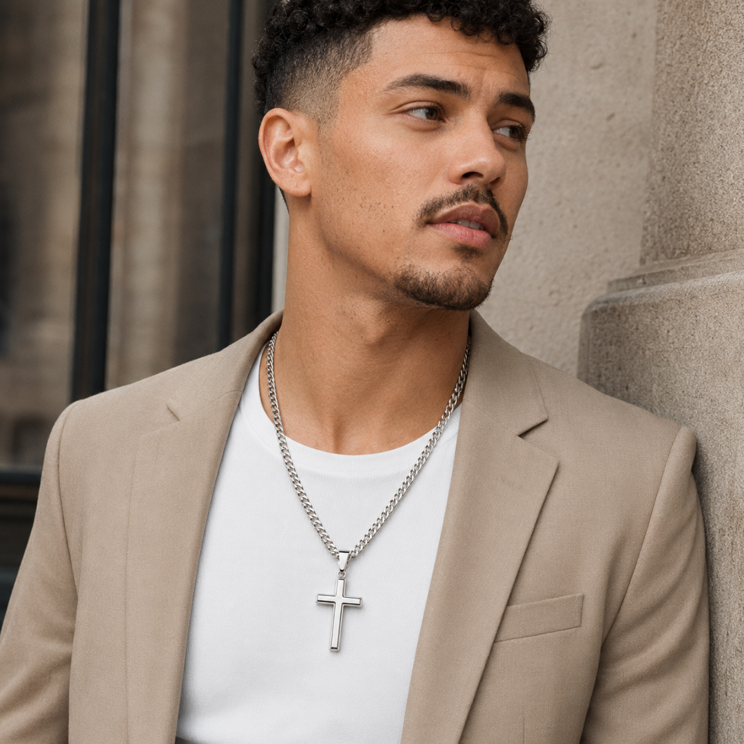 To My Son — Cross Cuban Necklace