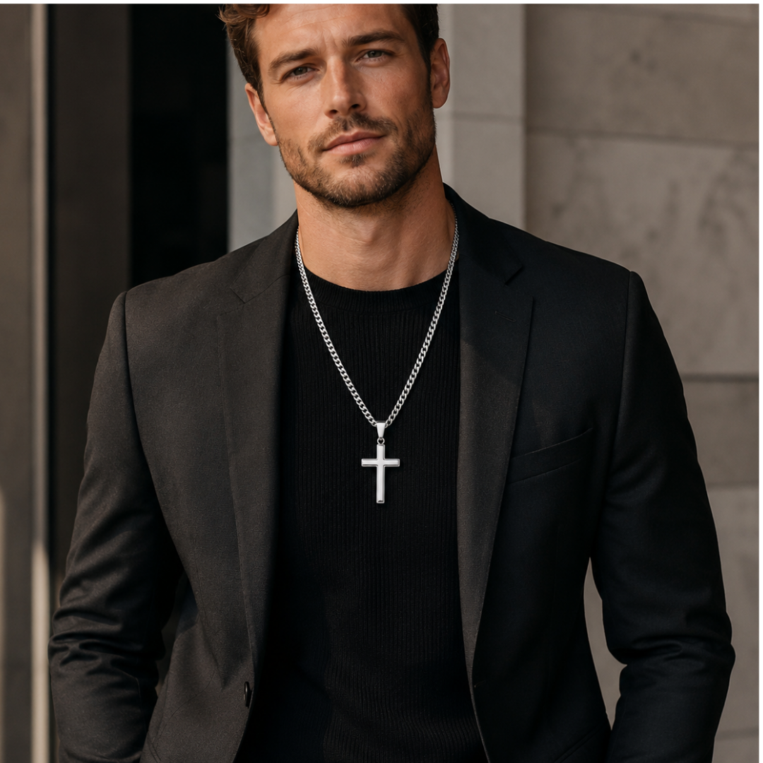 To My Son — Cross Cuban Necklace